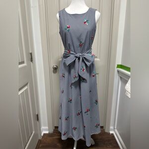 Anne Klein Black and White Floral Maxi Dress